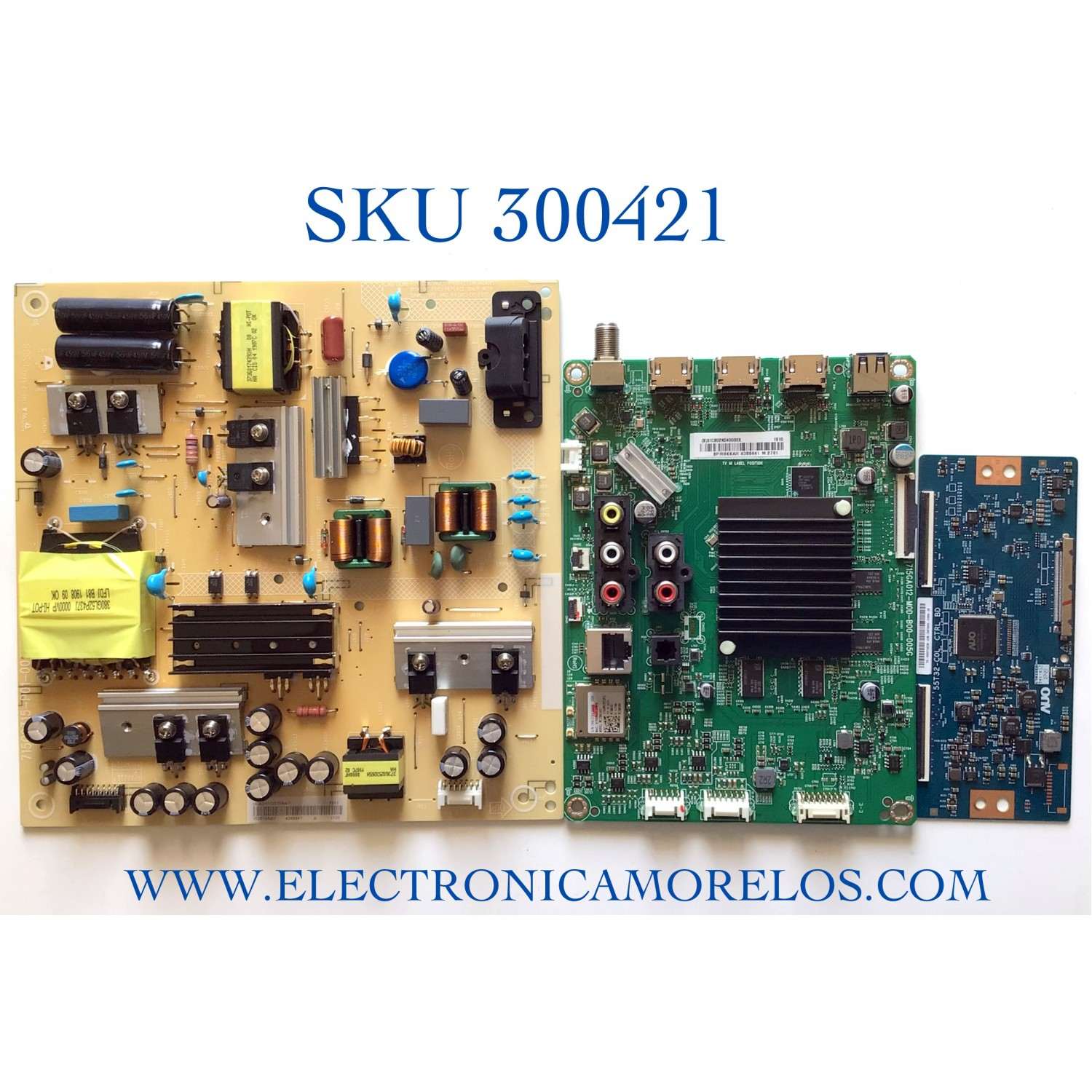 KIT DE TARJETAS PARA TV VIZIO SMART TV / MAIN 756XICB02K040 / XICB02K040 / 715GA012-M0D-B00-005G / T-CON 55.55T32.C28 / 5555T32C28 / FUENTE ADTVI2815AAV / 715G9315-P01-001-003S / PANEL TPT550U1-QVN05.U REV:S57B1X / MODELOS V555-G1 LTMWYI / V555-G1 LTCWYI